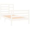 Estructura De Cama Madera Maciza Individual Blanco 75x190 Cm Vidaxl