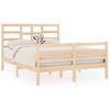 Estructura De Cama De Matrimonio Madera Maciza 135x190 Cm Vidaxl