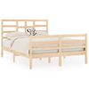 Estructura De Cama Madera Maciza 140x190 Cm Vidaxl