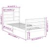 Estructura De Cama Madera Maciza 90x200 Cm Vidaxl