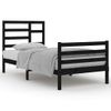 Estructura De Cama Madera Maciza De Pino Negra 90x200 Cm Vidaxl