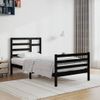 Estructura De Cama Madera Maciza De Pino Negra 90x200 Cm Vidaxl