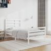 Estructura De Cama Madera Maciza De Pino Blanco 100x200 Cm Vidaxl