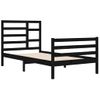 Estructura De Cama Madera Maciza Negro 100x200 Cm Vidaxl