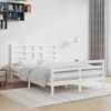 Estructura De Cama Madera Maciza De Pino Blanca 120x200 Cm Vidaxl