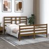 Estructura De Cama Madera Maciza King Marrón Miel 150x200 Cm Vidaxl