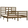 Estructura De Cama Madera Maciza King Marrón Miel 150x200 Cm Vidaxl