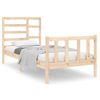 Estructura De Cama Madera Maciza 75x190 Cm Vidaxl