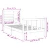 Estructura De Cama Madera Maciza 75x190 Cm Vidaxl