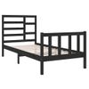 Estructura De Cama Madera Maciza Individual Negra 75x190 Cm Vidaxl