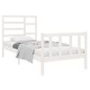 Estructura De Cama Individual Madera Maciza Blanco 90x190 Cm Vidaxl