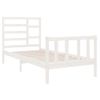 Estructura De Cama Individual Madera Maciza Blanco 90x190 Cm Vidaxl