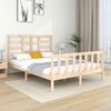 Estructura De Cama De Matrimonio Madera Maciza 135x190 Cm Vidaxl