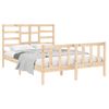 Estructura De Cama De Matrimonio Madera Maciza 135x190 Cm Vidaxl