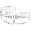 Estructura De Cama De Matrimonio Madera Maciza 135x190 Cm Vidaxl