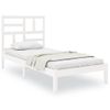 Estructura De Cama Madera Maciza Individual Blanco 75x190 Cm Vidaxl