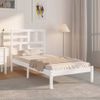 Estructura De Cama Madera Maciza Individual Blanco 75x190 Cm Vidaxl