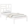 Estructura De Cama Madera Maciza Individual Blanco 75x190 Cm Vidaxl