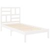 Estructura De Cama Madera Maciza Individual Blanco 75x190 Cm Vidaxl