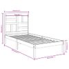 Estructura De Cama Madera Maciza Individual Blanco 75x190 Cm Vidaxl