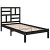 Estructura De Cama Madera Maciza Individual Negra 75x190 Cm Vidaxl