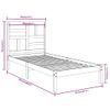 Estructura De Cama Madera Maciza De Pino 90x200 Cm Vidaxl