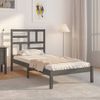 Estructura De Cama Madera Maciza De Pino Gris 90x200 Cm Vidaxl