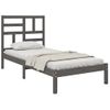 Estructura De Cama Madera Maciza De Pino Gris 90x200 Cm Vidaxl