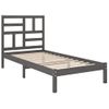 Estructura De Cama Madera Maciza De Pino Gris 90x200 Cm Vidaxl