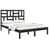 Estructura De Cama Madera Maciza De Pino Negro 120x200 Cm Vidaxl