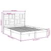 Estructura De Cama Madera Maciza De Pino Negro 120x200 Cm Vidaxl