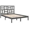 Estructura De Cama De Madera Maciza De Pino Gris 160x200 Cm Vidaxl