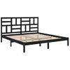 Estructura De Cama De Madera Maciza De Pino Negra 200x200 Cm Vidaxl