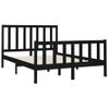 Estructura De Cama De Madera Maciza De Pino Negro 140x190 Cm Vidaxl