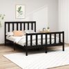 Estructura De Cama Madera Maciza De Pino Negro 120x200 Cm Vidaxl