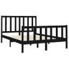 Estructura De Cama Madera Maciza De Pino Negro 120x200 Cm Vidaxl