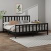 Estructura De Cama Madera Maciza Super King Negra 180x200 Cm Vidaxl