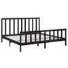 Estructura De Cama Madera Maciza Super King Negra 180x200 Cm Vidaxl