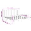 Estructura De Cama Madera Maciza Super King Negra 180x200 Cm Vidaxl