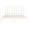 Estructura De Cama Madera Maciza Blanca 120x200 Cm Vidaxl