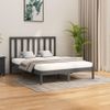 Estructura De Cama Madera Maciza Gris King Size 150x200 Cm Vidaxl