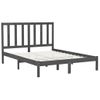 Estructura De Cama Madera Maciza Gris King Size 150x200 Cm Vidaxl