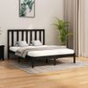 Estructura De Cama Madera Maciza Negra King Size 150x200 Cm Vidaxl