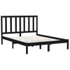 Estructura De Cama Madera Maciza Negra King Size 150x200 Cm Vidaxl