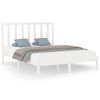 Estructura De Cama De Madera Maciza Blanca 160x200 Cm Vidaxl