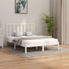 Estructura De Cama De Madera Maciza Blanca 160x200 Cm Vidaxl