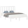 Estructura De Cama De Madera Maciza Blanca 160x200 Cm Vidaxl