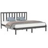 Estructura De Cama De Matrimonio Madera Maciza Gris 180x200 Cm Vidaxl