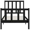 Estructura De Cama Madera Maciza Negro 90x200 Cm Vidaxl