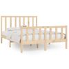 Estructura De Cama De Madera Maciza 140x200 Cm Vidaxl